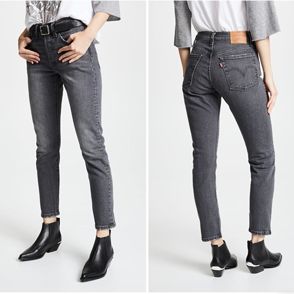 Levi's 501 S Skinny coal washed black jeans - Size 24 - Picture 2 of 13